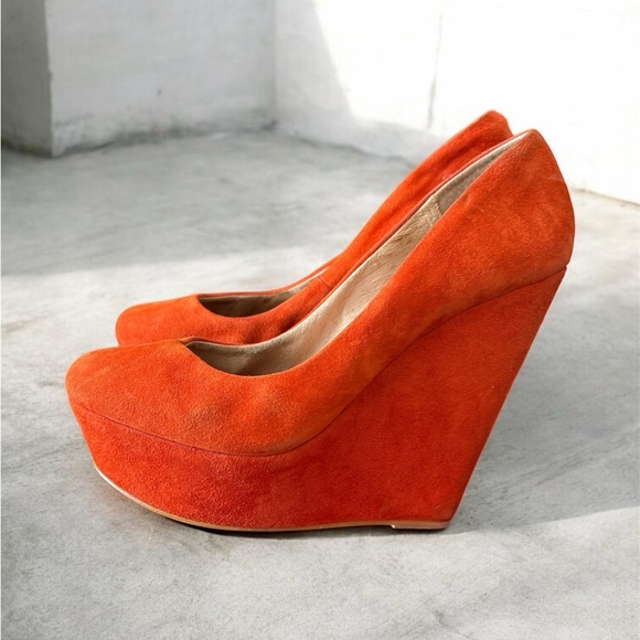 Aldo Shoes - Y2k Aldo Elegant Orange Wedge Heels